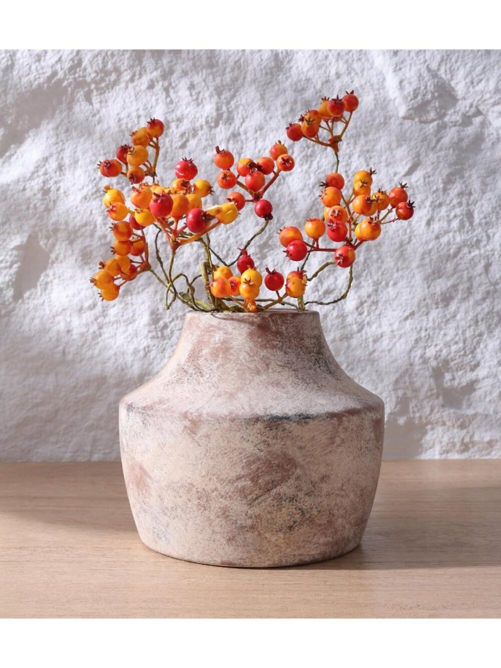 5.3 Inch Small Terracotta Ceramic Flower Vase Living Room Farmhouse Decorative